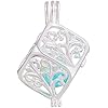Silver Plated Cube Pearl Cage