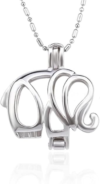 Silver Plated Elephant Pearl Cage