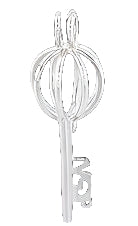 Silver Plated Key Pearl Cage