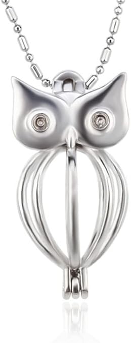 Silver Plated Owl Pearl Cage
