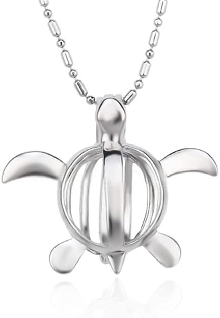 Silver Plated Turtle Pearl Cage