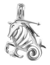 Silver Plated Zodiac - Aries the Ram - Pearl Cage