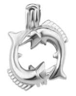 Silver Plated Zodiac - Pisces the Fish - Pearl Cage