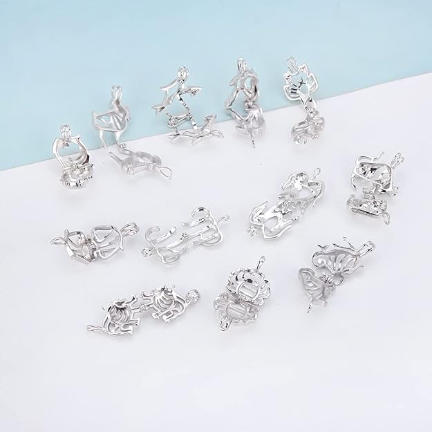 Silver Plated Zodiac - Virgo - Pearl Cage