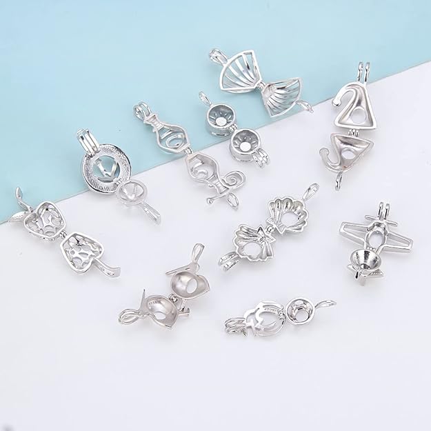 Silver Plated Apple Pearl Cage