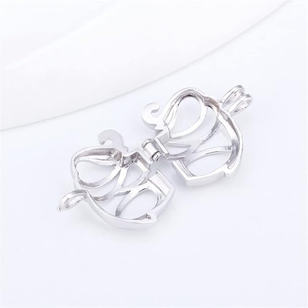 Silver Plated Elephant Pearl Cage